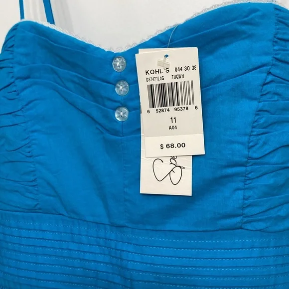 NWT Speechless Juniors Dress - size 11 - blue with spaghetti straps and back zip - Picture 10 of 13